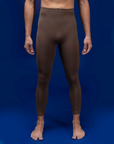 Male dancer wearing male dancewear chocolate brown tights