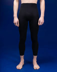 Male dancer wearing male dancewear black tights