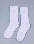 White Logo Crew Socks