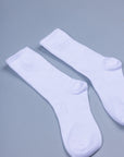 White Logo Crew Socks