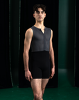 Steel Grey & Black Unitard